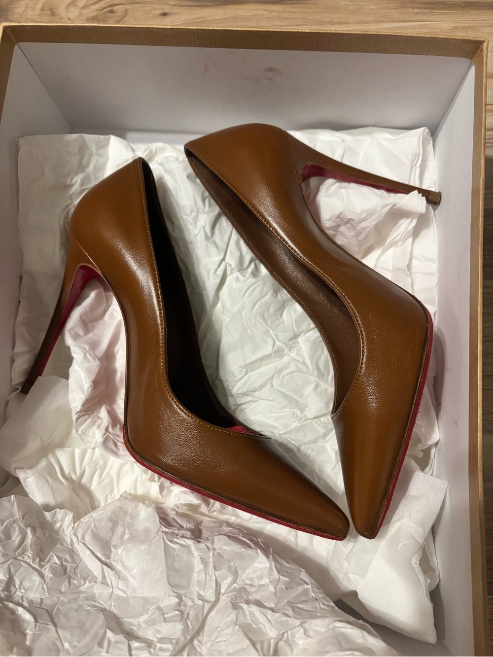 CHRISTIAN LOUBOUTIN Nappa Kate 100 Pumps 36 Nude - Picture 3 of 8
